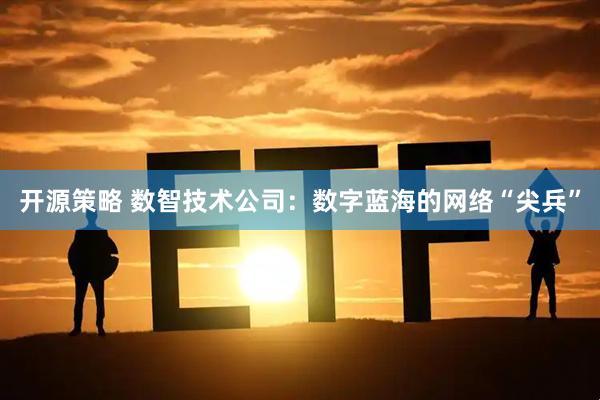 开源策略 数智技术公司：数字蓝海的网络“尖兵”